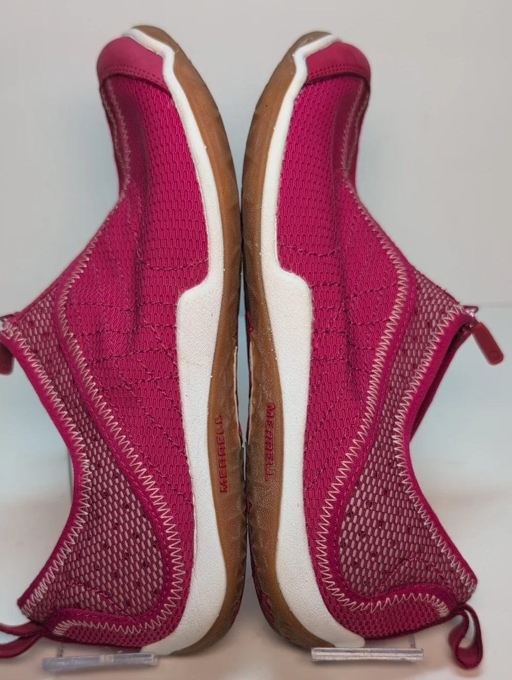 Merrell Lorelei zip Persian Red minimalist sporty sneakers womans size 8 EU 38.5